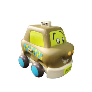JUST B YOU ‎ Pull N Go friction Toy car Green Taxi My B Toys kids, Pre-owned
